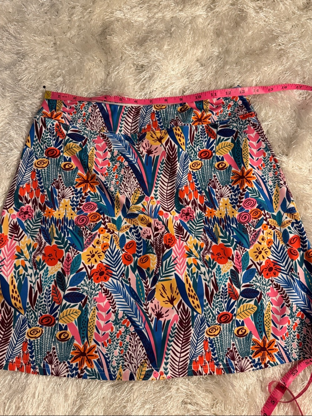 Floral Multicolor Mini Skirt - Women's Casual A-Line